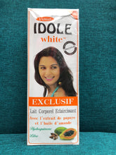 Idole White skin lightening lotion with extracts of papaya and almond oil - Afro Body Glow